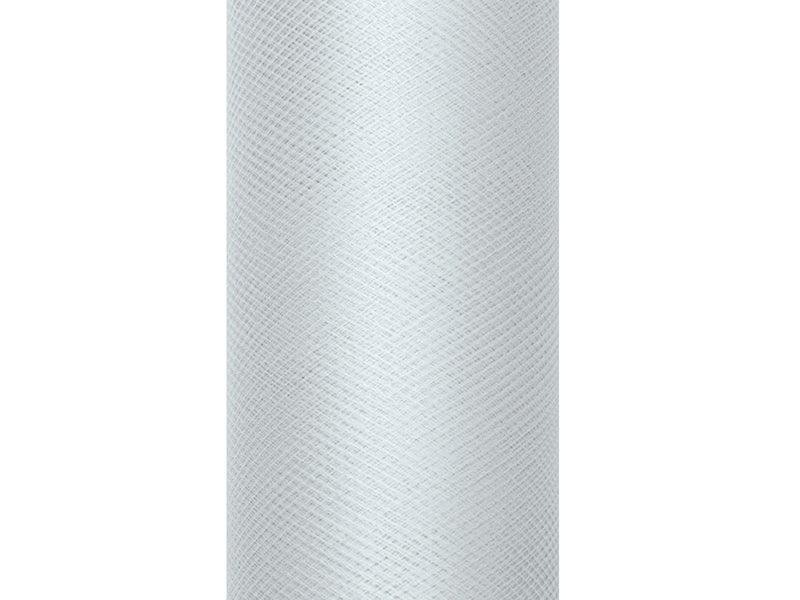 Tüll glatt, grau, 0,15 x 9m (1 Stk. / 9 lfm) - FeierGlanz